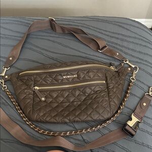 MZ Wallace Quilted Crossbody Bag in Brown